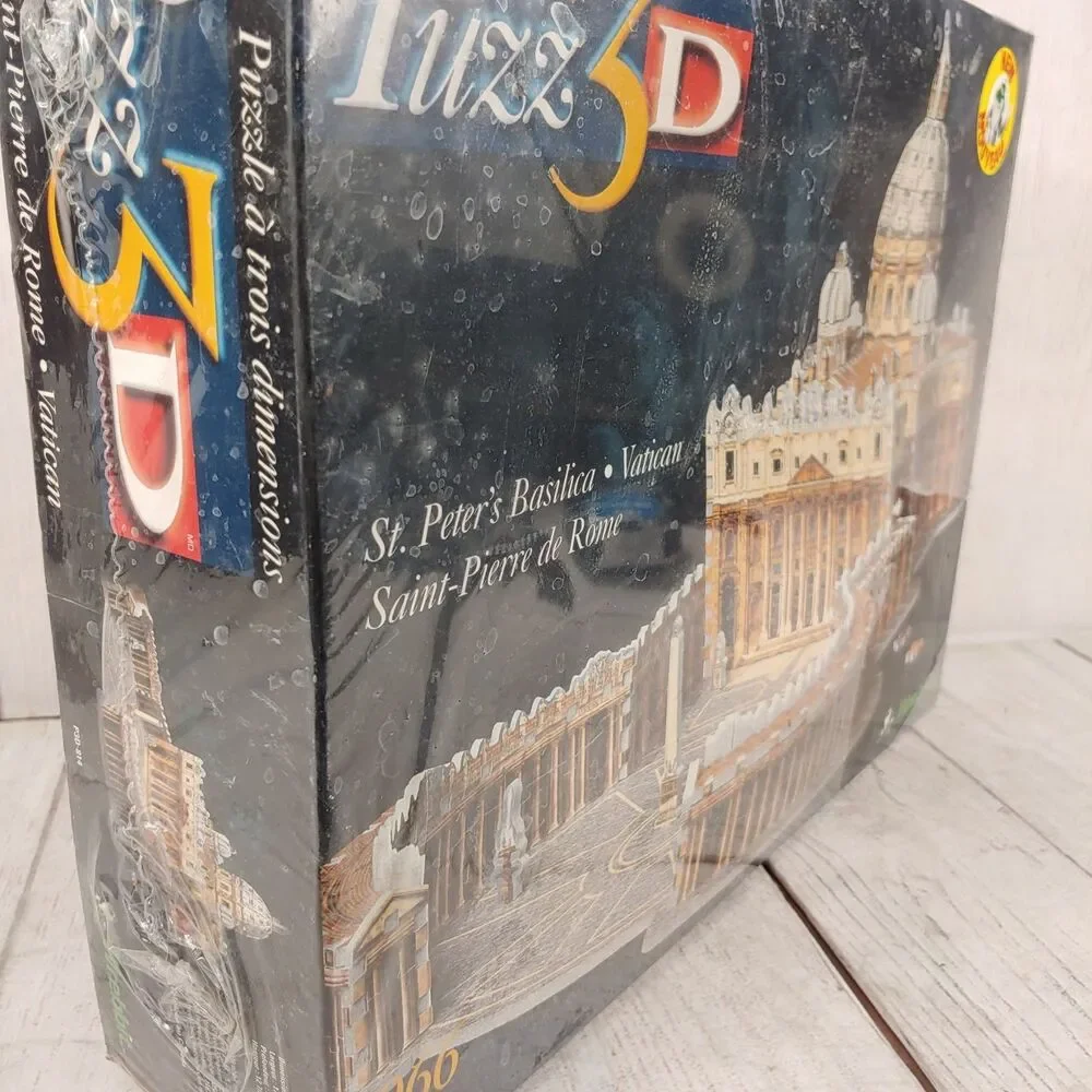 NEW & SEALED Puzz 3D St. Peter’s Basilica Vatican Rome 966 Pieces Wrebbit Puzzle